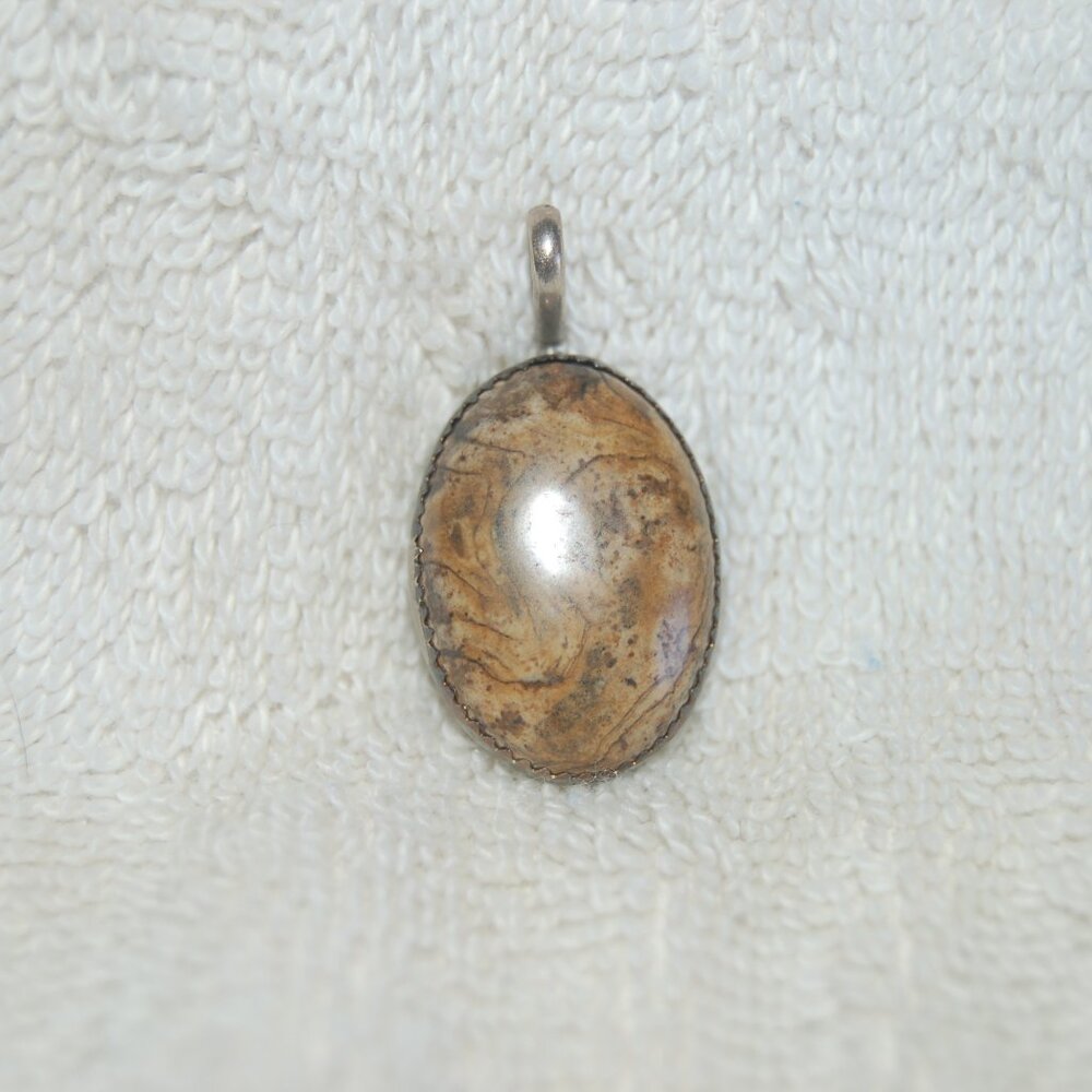 Pendent Native American Design Silver Setting - image 1